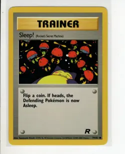TEAM ROCKET SET SLEEP TRAINER POKEMON CARD 79/82 LP - Image 1