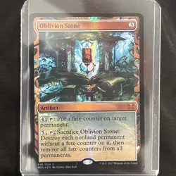Magic the Gathering Kaladesh Inventions Oblivion Stone Foil Card 2017 - Image 1