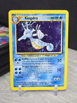Pokemon Card TCG Kingdra 8/111 Neo Genesis 2000 Holo Vintage LP+ SWIRL - Image 3