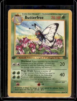 Butterfree 33/64 1st Edition Pokemon Card Jungle Base Set WOTC HP - Image 1