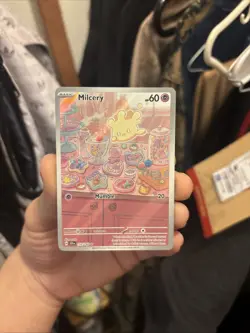 Pokemon TCG Milcery 152/142 Stellar Crown Illustration Rare Card Sv07 - Image 1