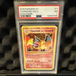 2016 POKEMON XY: EVOLUTIONS #11 CHARIZARD HOLO RARE PSA 7 POKEMON TCG CARD STOCK - Image 1