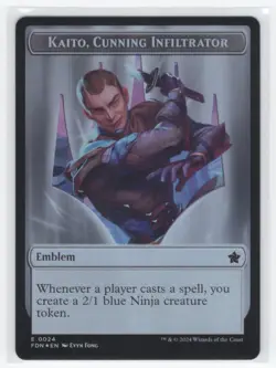 #24 2024 Foundations Foil Kaito, Cunning Infiltrator / Ninja Emblem - Image 1