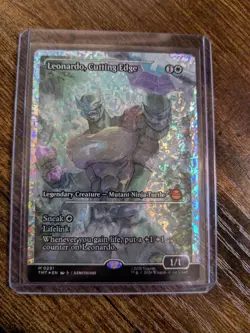 Leonardo, Cutting Edge SHOWCASE FRACTURE FOIL Teenage Mutant Ninja Turtles MTG - Image 1