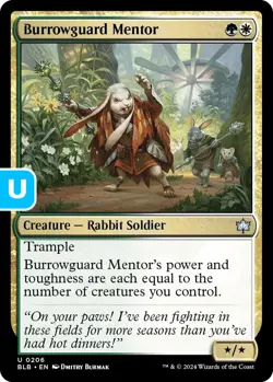 MTG Burrowguard Mentor Bloomburrow Uncommon Creature Rabbit Soldier NM - Image 1