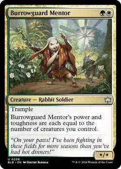 MTG Burrowguard Mentor Bloomburrow Uncommon Creature Rabbit Soldier NM - Image 2