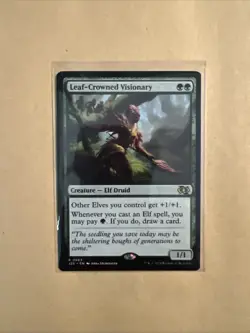 MTG Leaf-Crowned Visionary J25 0683 R NM Anime Regular - Image 1