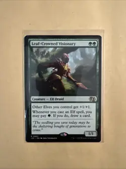 MTG Leaf-Crowned Visionary J25 0683 R NM Anime Regular - Image 2