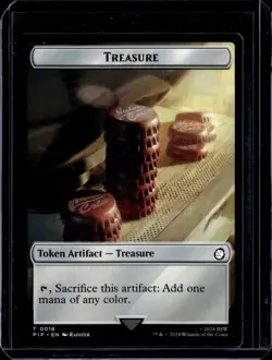 Fallout Human Knight 2 / Treasure 18 Token - PIP - NM - MTG Magic the Gathering - Image 2