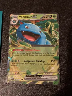 Pokemon TCG Scarlet And Violet 151 Holo Venusaur Ex Plus Mega Venusaur Sleeve - Image 2
