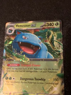 Pokemon TCG Scarlet And Violet 151 Holo Venusaur Ex Plus Mega Venusaur Sleeve - Image 3