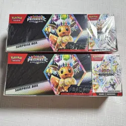 Lot Of 2 Pokemon Prismatic Evolutions Surprise Box+Booster Bundle Sams Club Set - Image 1