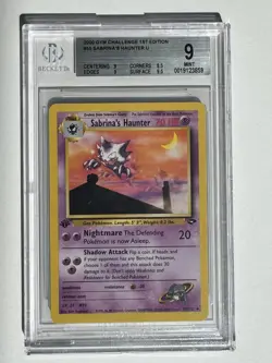 2000 Pokemon Gym Challenge 1st Edition #055 Sabrina's Haunter BGS 9 - Image 1