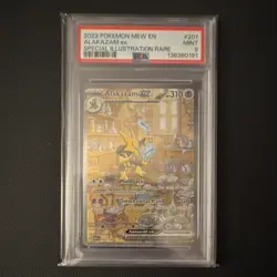 Pokemon Alakazam ex (2023) SV151 201/165 Special Illustration Rare Holo PSA 9 - Image 1