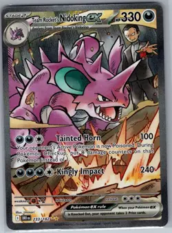 Team Rocket's Nidoking ex 233/182 SIR SV10: Destined Rivals - Pokemon Card - NM - Image 1