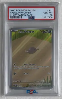 Pokemon Paldea Evolved Paldean Wooper #221 Illustration Rare [PSA 10] - Image 1