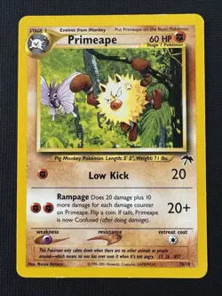 Pokemon Primeape 18/18 2001 Southern Islands - Image 1