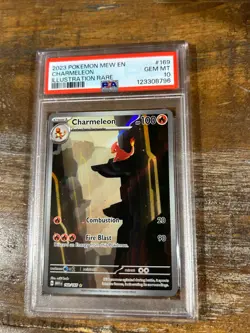 POKEMON 2023 Mew En 151 Illustration Rare Full Art CHARMELEON #169 PSA 10 Gem - Image 1