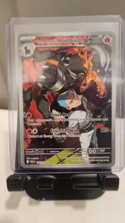 Team Rockets Houndoom 191/182 Destined Rivals Pokemon TCG Gold Star Full Art - Image 1