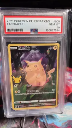 Pokemon TCG Pikachu Celebrations #5 Psa 10 Low Pop! 2021 - Image 1