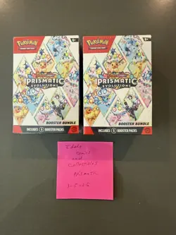 Pokemon Prismatic Evolutions Booster Box 6 Packs Eevee Umbreon Sylveon - Image 1