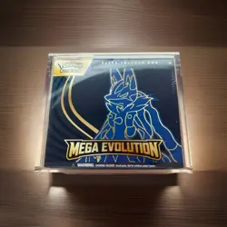 SEALED Pokemon Mega Evolution Lucario ETB | ACRYLIC CASE INCLUDED - Image 1