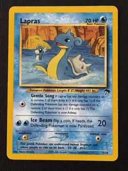 Pokemon Lapras 12/18 Southern Islands 2001 Basic Regular 70HP 20 Attack - Image 1