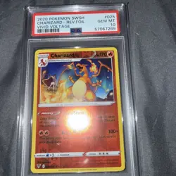 Charizard #025/185 Reverse Foil Vivid Voltage Pokemon 2020 PSA 10 - Image 1