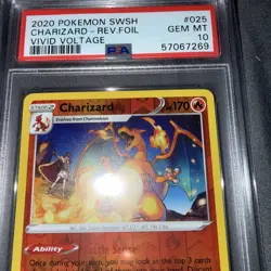 Charizard #025/185 Reverse Foil Vivid Voltage Pokemon 2020 PSA 10 - Image 2