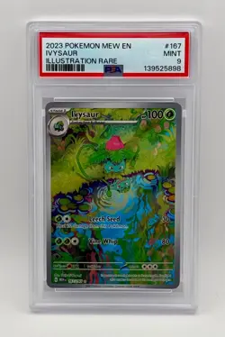 2023 Pokemon MEW EN Ivysaur Illustration Rare 151 PSA 9 - Image 1