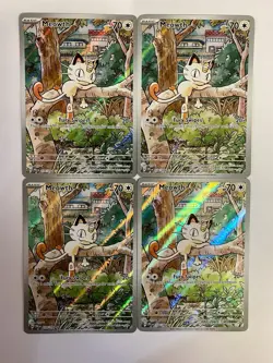 Pokemon Meowth 106/094 – Phantasmal Flames – English IR LOT OF 4 - Image 1