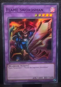 Yu-Gi-Oh! Flame Swordsman / 25th Anniversary / Super Rare - LOB-EN003 (NM) - Image 1