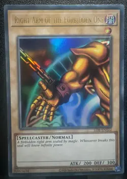 Yu-Gi-Oh Right Arm of the Forbidden One LOB-EN122 Ultra Rare NM - Image 1