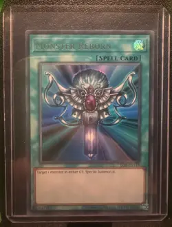 Yu-Gi-Oh Monster Reborn LOB-EN118 25th Anniversary Reprint Ultra Rare - Image 3