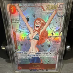 One Piece Card Game Nami OP01-016 Foil Character Card 2000 PROXY - Image 1
