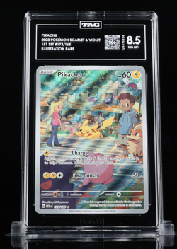 Pikachu 2023 Pokemon Scarlet & Violet 151 Set #173/165 Illustration Rare TAG 8.5 - Image 1
