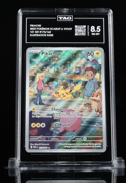 Pikachu 2023 Pokemon Scarlet & Violet 151 Set #173/165 Illustration Rare TAG 8.5 - Image 1