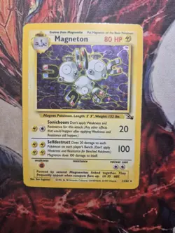 Pokemon TCG Magneton 11/62 Fossil Holo Rare Unlimited MP/HP - Image 1