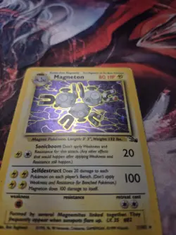 Pokemon TCG Magneton 11/62 Fossil Holo Rare Unlimited MP/HP - Image 2
