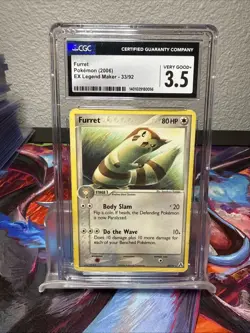 Pokemon TCG 2006 EX Legend Maker Furret Card #33/92 CGC 3.5 - Image 1