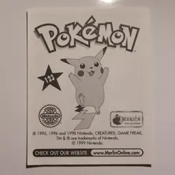 Pokemon - Scyther - Topps Merlin Sticker - Series 1 - #123/240 - 1999 - Image 2