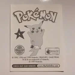 Pokemon - Charmander - Topps Merlin Sticker - Series 1 - #4/240 - 1999 - Image 2