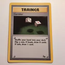 Gambler - Pokemon TCG Karte - Fossil - 60/62 - 1999 - English - Image 1