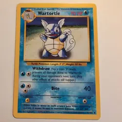 Wartortle - Pokemon TCG Karte - Base Set - 42/102 - 1999 - English - Image 1