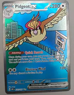 Pokemon Pidgeot ex 225/197 Obsidian Flames Full Art MP - Image 1