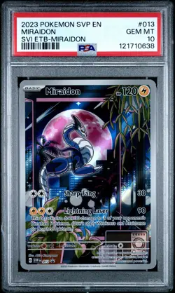 2023 POKEMON SVP EN-SV BLACK STAR PROMO #013 MIRAIDON PSA 10 - Image 1