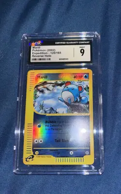 Marill Pokemon 2002 Expedition 120/165 Reverse Holo CGC 9 - Image 1