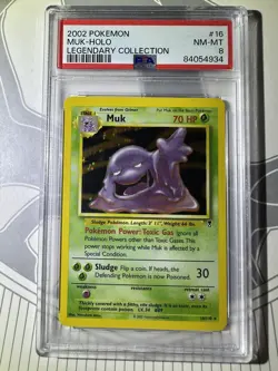 2002 Pokemon Legendary Collection Muk holo 16/110 PSA 9 Mint vintage - Image 1