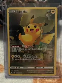 Pokemon Pikachu Full Art Ultra Rare Holo Crown Zenith GG30/GG70 Basic - NM - Image 1