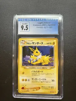 Pokemon Light Jolteon 2001 Japanese Darkness, And To Light CGC 10 - Image 1